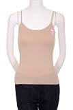 Anemone Stretch Fitted Tank Camisole Cami Top Beige
