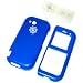 PCMICROSTORE Brand Kyocera Wild Card / Lingo / M1000 Solid Dark Blue Snap-On Case Cover with Removable Swivel Belt Clip