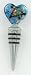 Kitchen & Housewares : Blue Heart Glass Wine Bottle Stopper Alcohol Contemporary