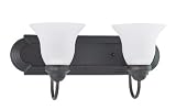 Nuvo Lighting Ballerina Vanity Light with Frosted Glass, Mahogany Bronze