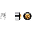 5mm Bezel November Birthstone Stud Earrings