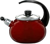 Whistling Stove Top Kettle, Non Toxic Enamel Coating,2.0L/cherry