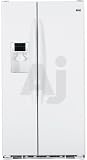 Review GE  / GE Profile PSCF3VGXWW 23.3 cu. ft. Counter-Depth Side-by-Side Refrigerator with 3 Glass Shelves, Clear Gallon Door Storage and External PreciseFill Ice/Water Dispenser: White