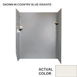 Swanstone SK-326072 Solid Surface Shower Wall Kit, Bone
