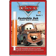 Disney Cars Invisible Ink Picture Book & Stickers