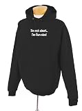 I'm not short... I'm fun size! Funny Hoodie Sweatshirt Hooded Pullover, SMALL, BLACK