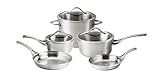 Calphalon Contemporary Stainless 8 Piece Cookware Set