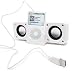 Konnect - White Portable Folding Speakers For Ipod Video, To