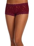 Hanky Panky Signature Lace Boyshorts Panty (MEDIUM Angora Red)