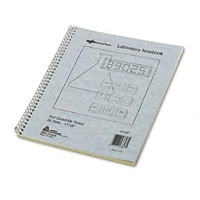 National Brand 43647 - Wirebound Duplicate Lab Notebook, Quadrille Rule, 9 x 11, 100 Sheets-RED43647