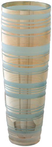 Lazy Susan Pearlized Cut Stripe Vase, Small