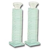 Candle Holders 7.5 Clear Glass. Can be used for Shabbat and Jewish Holiday