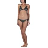 Go International® Foil Print Triangle Swimwear - Ebony