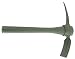 Sports : US Pickel, Metall, oliv, mit Holzstiel, Spitzhacke und Flachhacke, US Mod.