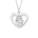 Sterling Silver Beauty & The Beast Belle Pendant Disney Princess