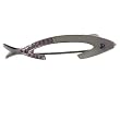 Purple Rhinestone Shark Brooches Pin