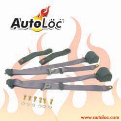 3 Point Retractable Charcoal Seat Belt (1 Belt) Safety Seat Belts