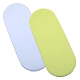 from BabyPrem 2 Fitted Cotton Moses Basket Sheets - 1 White & 1 Lemon