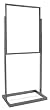 22" x 28" Bulletin Sign Holder w/ Rectangular Tubing Base-Chrome
