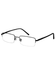 Health and Beauty: EyeBuyExpress Rectangle Black Reading Glasses Magnification Strength 2