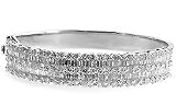 18k White Gold 5 1/8ct TDW Diamond Bangle