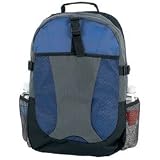 Extreme Pak 600d Poly Backpack Zippered Main Compartment Mesh Front Pocket 2 Mesh Side Pockets