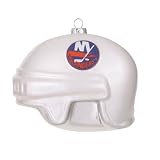 Pack of 4 NHL New York Islanders Glass Hockey Helmet Christmas Ornaments