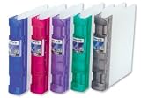 Guildhall GLX Ergogrip Binder Polypropylene 4 Prong 80mm Capacity A4 Frost Raspberry Ref 4545 [Pack 2]