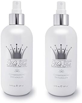 Hot Tot Conditioning Detangler, Hypoallergenic Hair Detangler for Toddlers & Children, 8 Fluid Ounce (2 Pack)