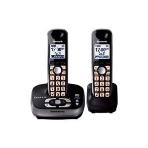 Panasonic KX-TG4032B DECT 6.0 PLUS Expandable Digital Cordless Phone with Answering System, Black, 2 Handsets Panasonic KX-TG4032B DECT 6.0 PLUS Expandable Digital Cordless Phone with Answering System, Black, 2 Handsets