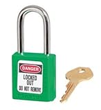 Master Lock(R) Green #410 1 3/4" High Body Safety Lockout Padlock With 1 1/2" Shackle - Keyed Differ