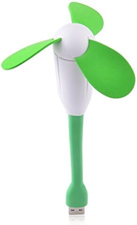 Mini Portable USB Fan Cooling Bendable Fan for Powerbank Pc Laptop Notebook Computer(Green)