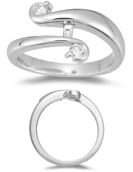 0.20 Cts Diamond Right Hand Ring in 14K White Gold