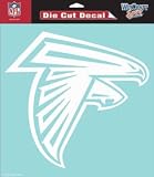 Atlanta Falcons Die-Cut Decal - 8"x8" White permanent adhesive logo fine detail transfer tape