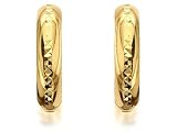 9ct Gold Criss Cross Diamond Cut Earrings – 15mm