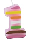 Creative Converting Sweet at One Girls 1st Birthday Molded Number Candle