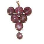 Ruby Pendant 10 Sterling Silver Star Asterism Faceted Gemstone 2.8