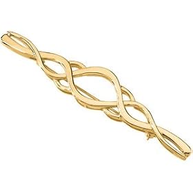 14K Yellow Gold Brooch by DivaDiamonds