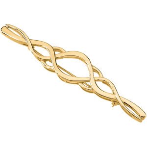 14K Yellow Gold Brooch by