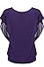Zeagoo Women's Loose Casual Short Sleeve Chiffon Top T-shirt Blouse, Purple, Medium, Medium, Purple