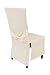 Mistral Walnut Dining Chair Cover Torino with Teflon, Off-White