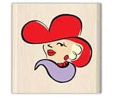 Inkadinkado Mounted Stam RED HAT SOCIETY RUBY'S PROFILE For Scrapbooking, Card Making & Craft Supplies