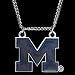 Search : College Logo Pendant on Chain - Michigan Wolverines