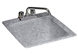 Swanstoe DIT-S-042 Veritek 20 x 17-1/4 Single Drop-In Laundry Sink - Gray Granite