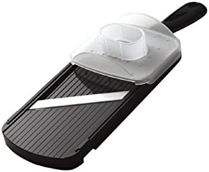 Ceramic Handheld Mandoline Vegetable Slicer w/ Kung Fu Craft Grip-like Handle to aid with kitchen preparation