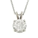 1.67ct Round Brilliant Pendant 14KW; Egl E-F; SI2