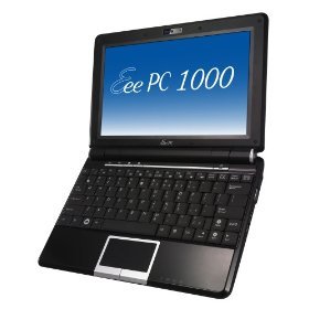 ASUS Eee PC 1000 Netbook with Intel Atom Processor , 1GB DDR2, 16GB SSD, 10inch Display - Fine Ebony