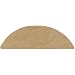 Durable Coporation Thermoset Vulvcanized Rubber Wood Elements Grand-Stand Beauty Salon & Barber Anti-Fatigue Mat, Circle with Recess, for Indoors, Oak