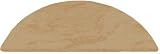 Durable Coporation Thermoset Vulvcanized Rubber Wood Elements Grand-Stand Beauty Salon & Barber Anti-Fatigue Mat, Circle with Recess, for Indoors, 36