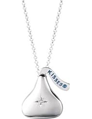 Hersheys Kisses CZ Locket Necklace in Sterling Silver